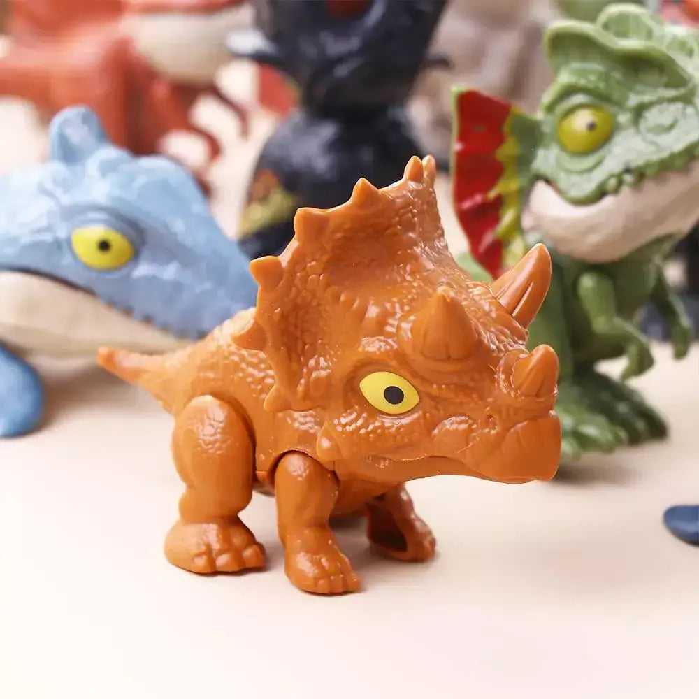 Dinossauro jurássico dino animal figura modelo parque brinquedo mordendo mão complicado elefante camaleão hipopótamo mosasaurus dedo para meninos presente