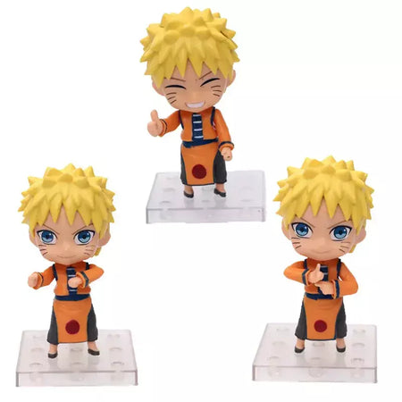 Naruto Action Figure Anime para Adultos, Uchiha Itachi, Kakashi Cartoon Toys, Ornamento Colecionável Itachi Akatsuki, Presente, 11cm, 3 peças por conjunto