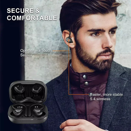 Original sony sp180 verdadeiro sem fio fones de ouvido bluetooth fones de ouvido de gancho de orelha alta fidelidade esportes música fone de ouvido com microfone