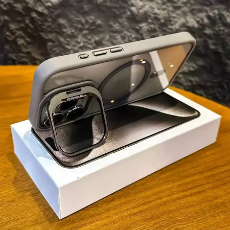 Luxo magnético à prova de choque caso telefone para iphone 16 15 14 13 12 11 17 pro max para magsafe funda suporte lente vidro protetor capa