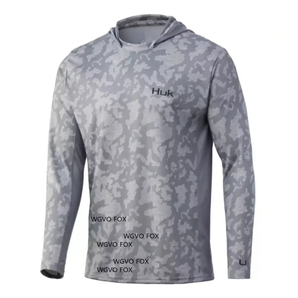 Verão esporte engrenagem pesca manga longa roupas com capuz camisa de pesca camisas de pesca proteção uv respirável camisas de secagem rápida