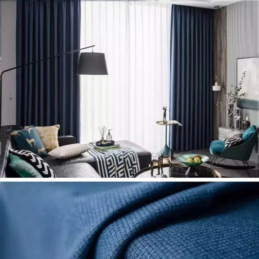 Insonorizados Linen Cortinas para sala de estar, simples quarto sombreamento, estrada forte, redução de ruído, tipo gancho, algodão espessado linho
