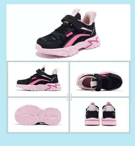 Crianças casuais rosa meninas sapatos de couro moda para 7-15y leve correndo jovens estudantes crianças esportes sapato da menina nbgaga