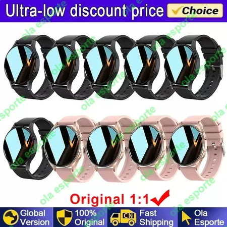 Samsung-Galaxy Smartwatch para homens e mulheres, monitoramento de saúde AMOLED, relógio impermeável, assistente de voz, chamada Bluetooth, relógio inteligente, 2022