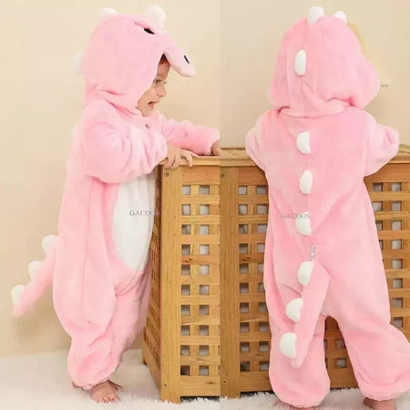 Macacão Dinossauro Vermelho para Bebê Recém-nascido, Criança Cosplay Roupas, Pijama Kigurumi, Bonito Animal Romper, Unicórnio Onesies, Meninos e Meninas