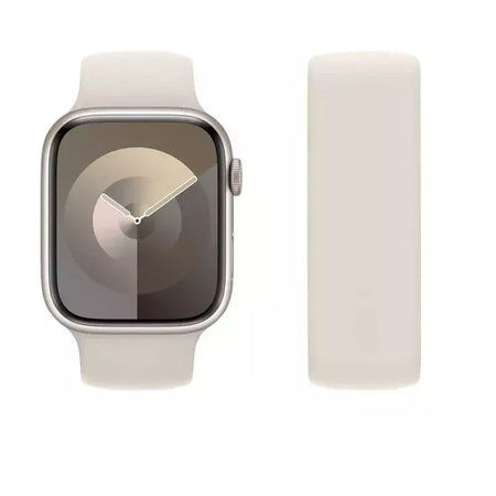 Silicone Solo Loop Band para Apple Watch, Belt Bracelet Strap, iWatch Series 9, 8, 7, 6, SE, Ultra 2, 40mm, 44mm, 45mm, 41mm, 49 milímetros, 38 milímetros, 42 milímetros