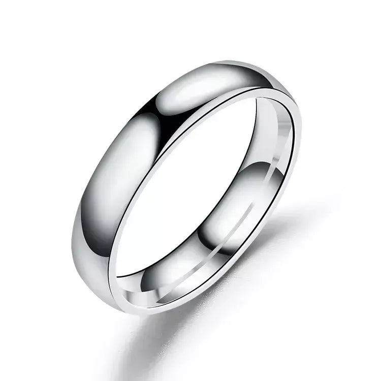 Anel de titânio simples de 6mm, feminino, masculino, evita alergias, alto polimento, anéis de casamento, aço inoxidável, casal, joias de dedo, presentes
