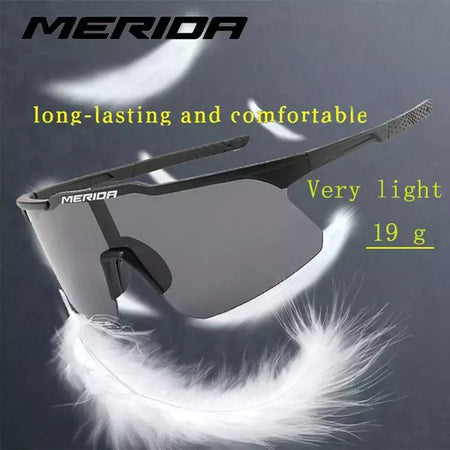 Merida-Óculos de sol para homens e mulheres, óculos esportivos, UV400, óculos de equitação, mountain bike, bicicleta de estrada, lentes ao ar livre com estojo