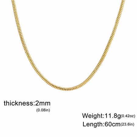 My Shape Rodada Cobra Cadeia Colar para Mulheres Homens Aço Inoxidável Link Cadeia 0.9mm 1.2mm 2mm Cadeia Gargantilha Moda Jóias Presentes