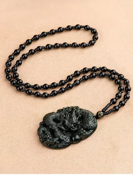 Velho hotan jade ciano pingente jadeite dragão rei marca zodíaco colar dominador masculino mão esculpida jóias presente high-end