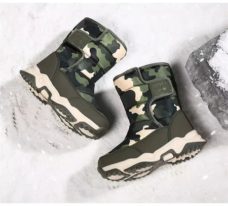 2023 inverno crianças sapatos de pelúcia tecido impermeável antiderrapante sapatos da menina sola de borracha botas de neve moda quente botas ao ar livre