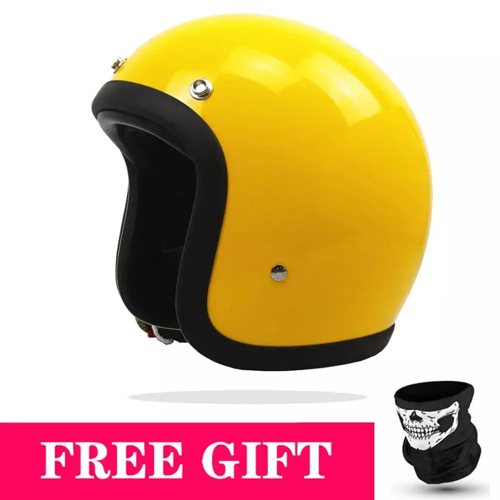 Genuíno vintage tt & cocascos fibra de vidro capacete da motocicleta retro scooter equitação rosto aberto 3/4 jet casco moto capacete dot aprovado