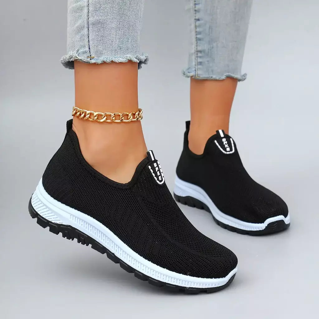 Verão feminino malha respirável sapatos planos sapatos femininos tênis casuais, liberação frete grátis