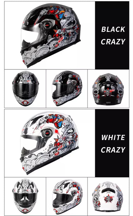 Ls2 rosto cheio capacete da motocicleta das mulheres dos homens capacete de motocross de alta resistência abs escudo 3c aprovado acessórios da motocicleta ff358