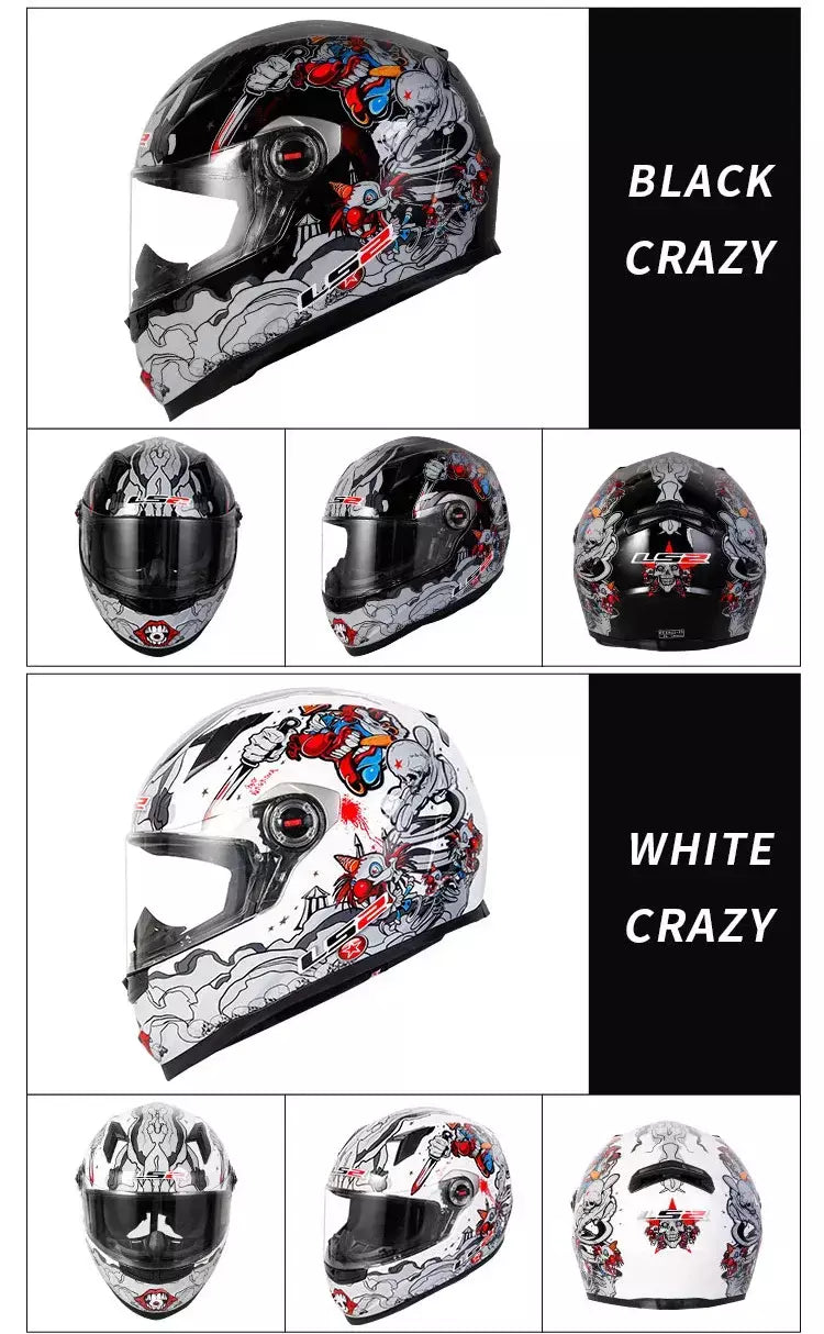 Ls2 rosto cheio capacete da motocicleta das mulheres dos homens capacete de motocross de alta resistência abs escudo 3c aprovado acessórios da motocicleta ff358