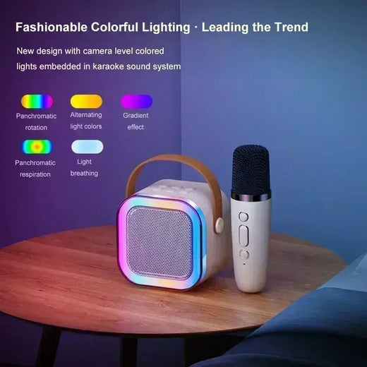 Karaoke Mini Áudio Sem Fio com Microfone, K12 Alto-falante Bluetooth, Casa Portátil, Bonito, K Canção, Família Máquina de Cantar, Novo, Quente