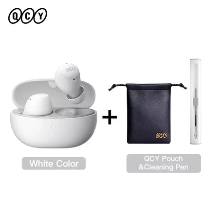 QCY-HT07 ANC Fones De Ouvido Sem Fio, Auscultadores HiFi, Cancelamento de Ruído, Earbuds TWS, 6 Microfone, Chamada AI HD, Reprodução 32H, 40dB, Bluetooth 5.2