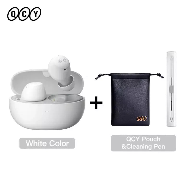 QCY-HT07 ANC Fones De Ouvido Sem Fio, Auscultadores HiFi, Cancelamento de Ruído, Earbuds TWS, 6 Microfone, Chamada AI HD, Reprodução 32H, 40dB, Bluetooth 5.2