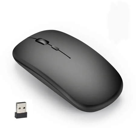 Mouse para jogos sem fio com modo único, Mouse de bateria com receptor USB, DPI ajustável, apto para PC, laptop, notebook, casa e escritório, 2.4GHz