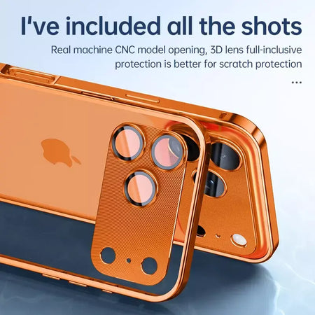 Aviação liga de alumínio quadro pára-choques caso do telefone para iphone 17 16 15 14 13 12 promax lente metal dissipação calor capa à prova de choque