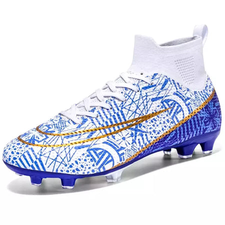 Botas de futebol de alta qualidade para crianças sapatos de tornozelo alto sapatos de futebol de grama sapatos de futebol de alta qualidade fg/tf