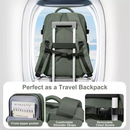 Mochila de Viagem de Avião de Grande Capacidade, Laptop para Mulheres e Homens, Easy jet Carry on Trolly Bag, Casual, 45x36x20