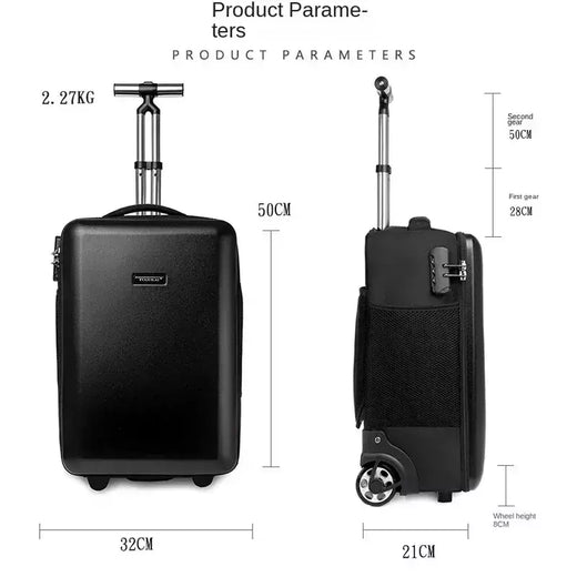 Saco de embarque multifuncional, mochila de negócios dura, trole bag, mala de viagem, bagagem de rolamento, grande capacidade, 19";;VERDADEIRO;;"Blue,19