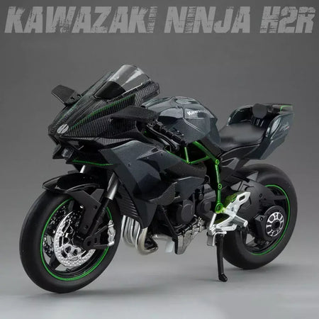1:12 kawasaki h2r bwm s1000rr liga motocicleta brinquedos diecast carro em miniatura roda dianteira direção moto crianças presente de natal