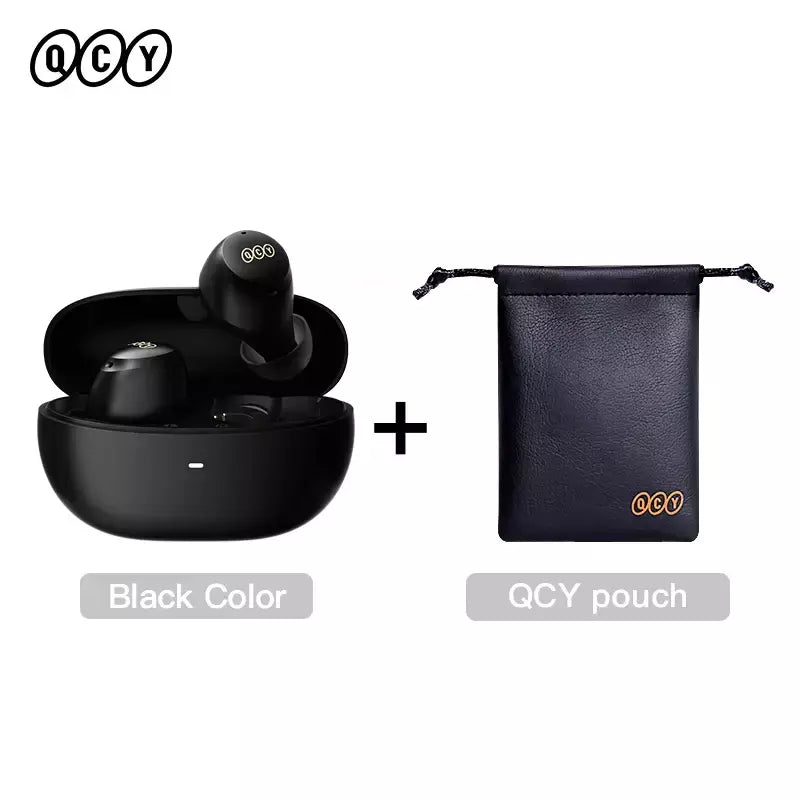 QCY-HT07 ANC Fones De Ouvido Sem Fio, Auscultadores HiFi, Cancelamento de Ruído, Earbuds TWS, 6 Microfone, Chamada AI HD, Reprodução 32H, 40dB, Bluetooth 5.2