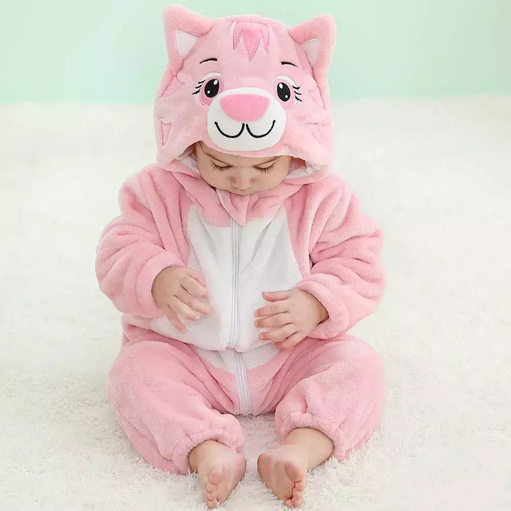 Macacão de flanela para bebés, Macacão Kigurumi, Macaco, Unicórnio, Vaca, Leão, Animal Cosplay, Pijama para 1 a 4 anos Crianças, Meninos, Inverno