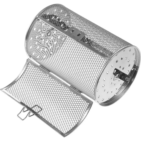 Gaiola para grelhar de cozinha, forno rotativo, cesta de manutenção fresca para assar, churrasco, acampamento ao ar livre, rack de churrasco reutilizável