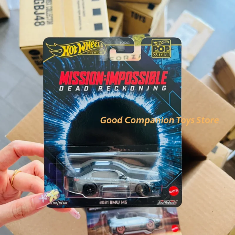 Original rodas quentes 2025 cultura pop Hxd63-L série lamborghini de volta para o futuro modelo de carro crianças brinquedos modelo carro coleção presente