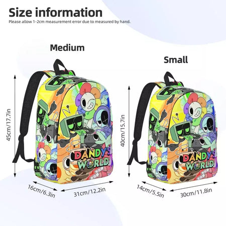 Mochila fofa Dandys World para homens e mulheres, legal, estudante, trabalho, mochila, jogo, laptop, bolsa de ombro ao ar livre