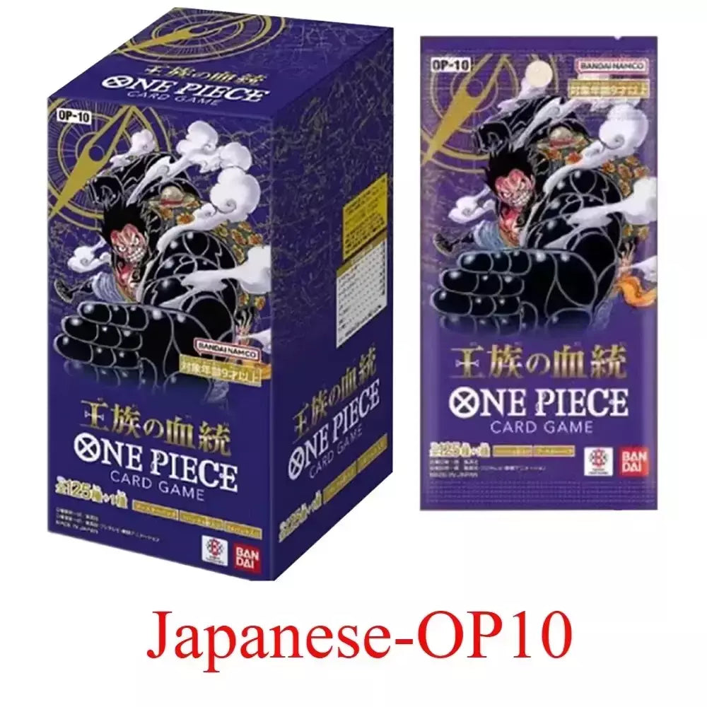 Uma peça tcg caixa de reforço de cartão de jogo japonês selado autêntico japonês OP01-OP13 série completa caixa de reforço cartões de coleção de jogo