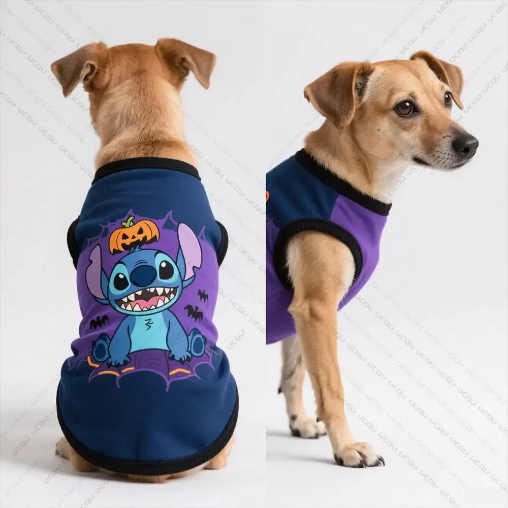 2025 halloween pet gato e cão trajes aterrorizantes padrões de ponto coletes para cães adereços exclusivos de halloween para animais de estimação bonitos