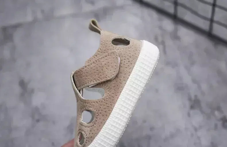 Crianças metade sandálias meninos esportes sapatos casuais recortes oco moda 2024 nova primavera verão crianças meninas sandálias 21-30