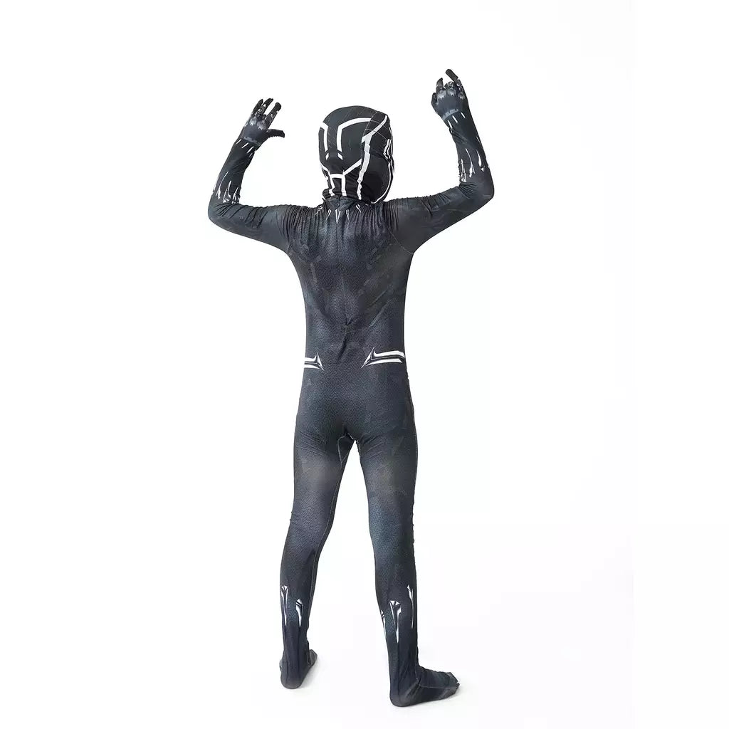 Anime super-herói preto crianças pantera dos homens meninos adultos macacões crianças pantera cosplay traje de halloween bodysuits vestir-se novo
