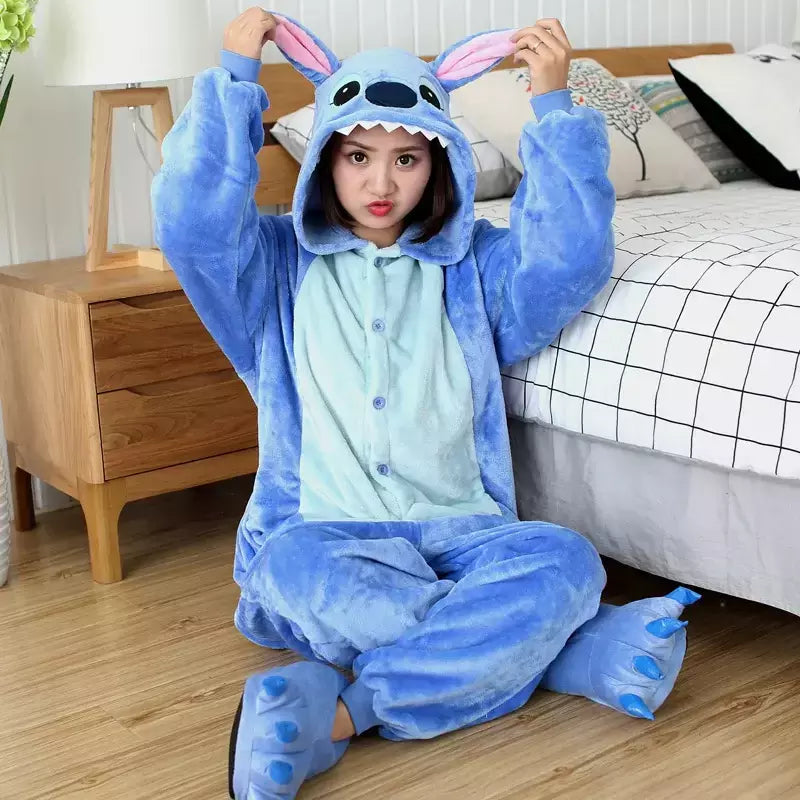 Mulheres e homens Ponto Animal Onesies, Pijama com capuz dos desenhos animados, Trajes de Halloween, Natal Onesie, adultos, Kigurumi