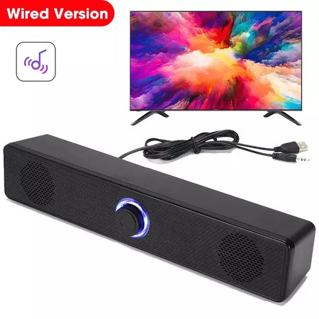 Bluetooth 4d surround alto-falante sistema de som de cinema em casa computador soundbar tv subwoofer com fio estéreo graves fortes para festa em casa