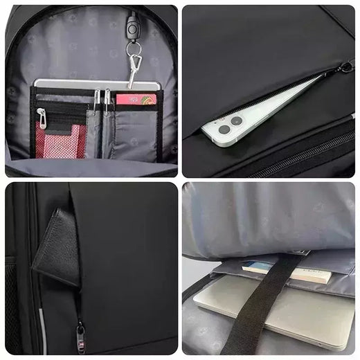 SWISS-Mochila impermeável anti-roubo USB para homens, bolsa para laptop de gran