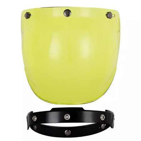 Capacete de motocicleta bolha escudo viseira anti-nevoeiro proteção uv lente hd para capacete retro rosto aberto meio capacete bolha óculos lente