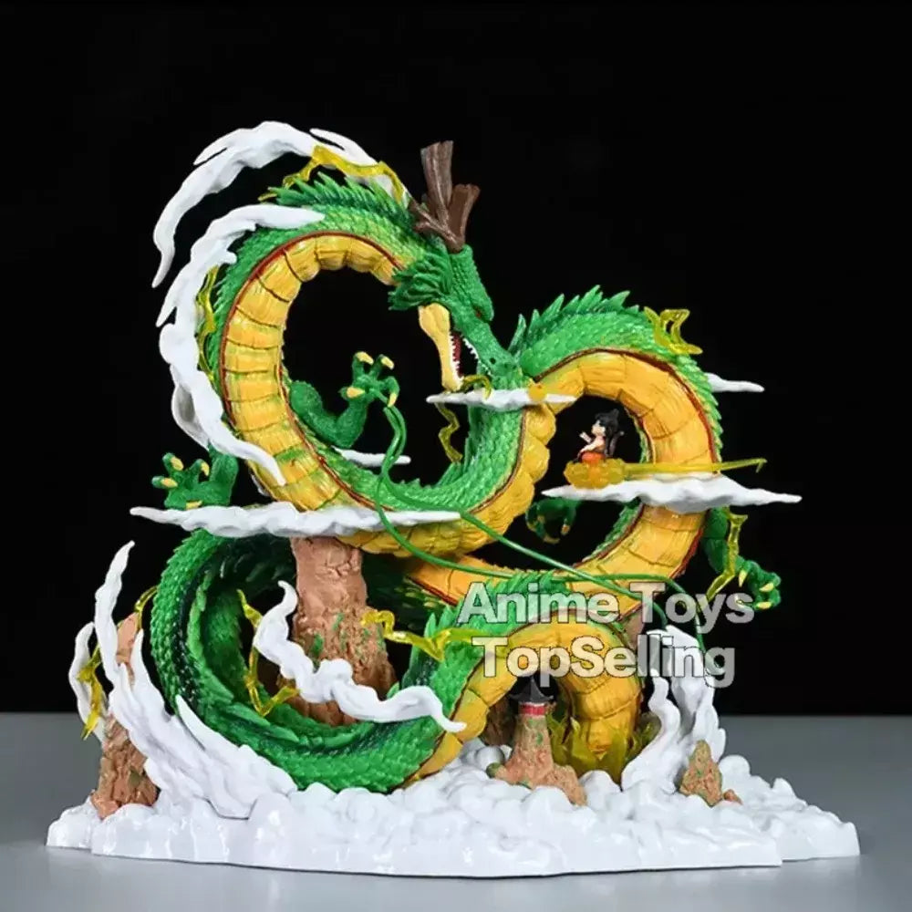 23cm/9.05in anime dragon ball z figura shenron goku e shenron figura de ação modelo estátua pvc boneca coleção brinquedo presentes