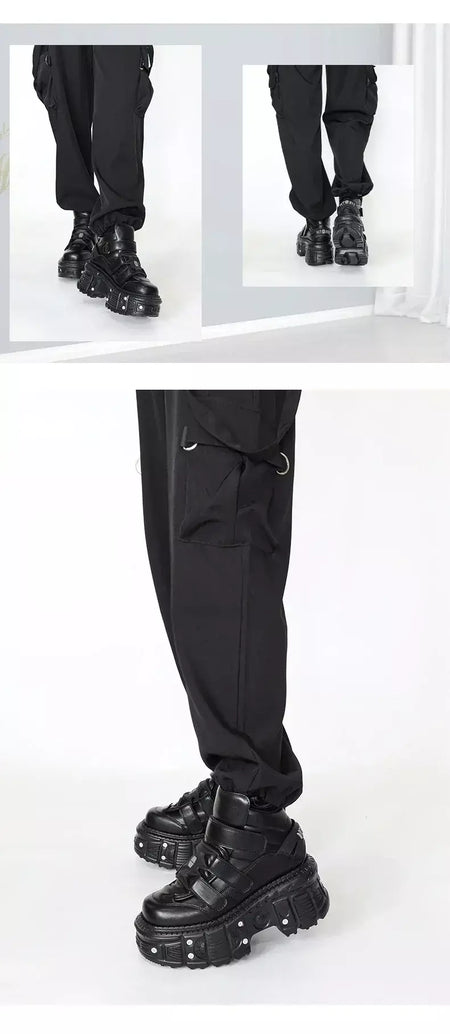 2025 novo estilo punk sapatos femininos rendas altura do salto 6cm sapatos de plataforma mulher decoração de metal mulher tênis gótico tornozelo botas de rock