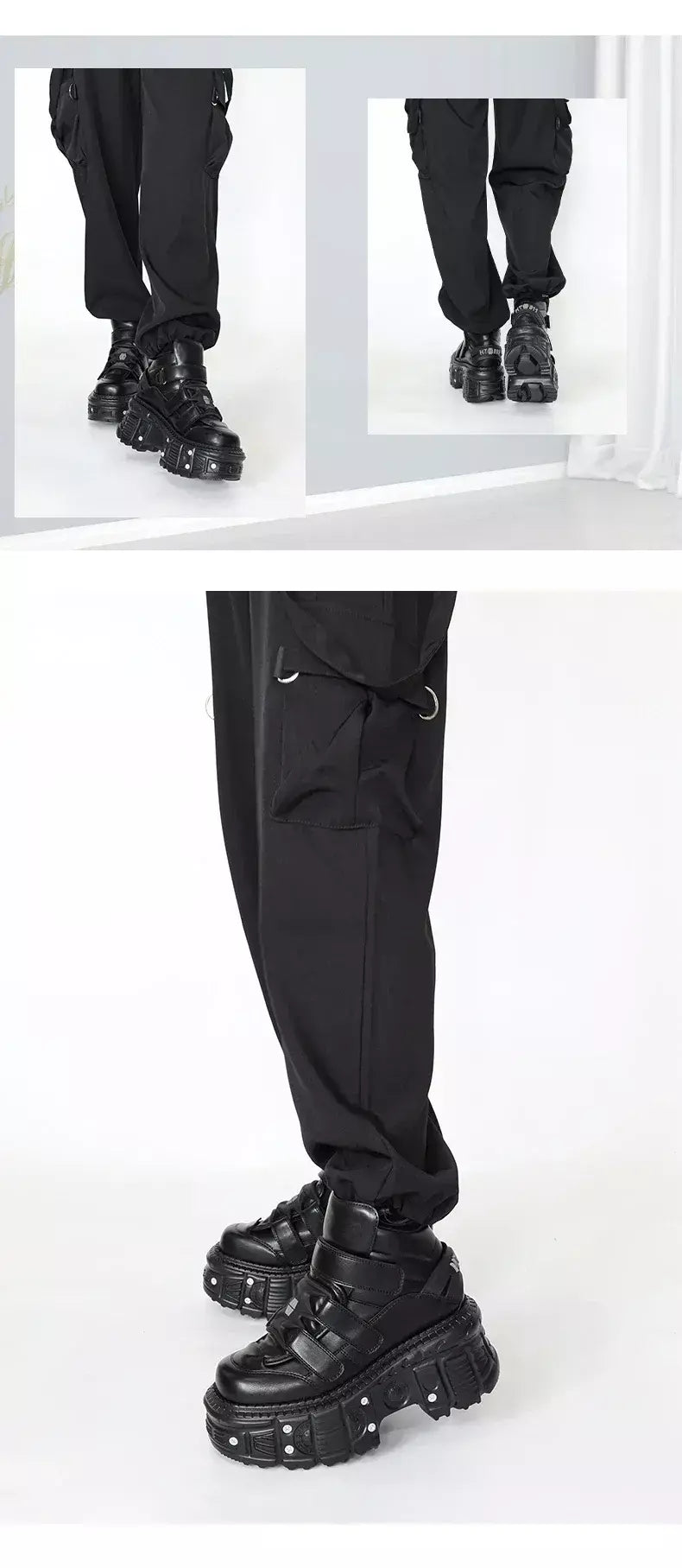 2025 novo estilo punk sapatos femininos rendas altura do salto 6cm sapatos de plataforma mulher decoração de metal mulher tênis gótico tornozelo botas de rock