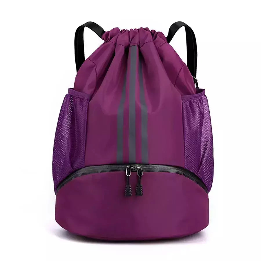 Saco de ginásio mochila de fitness das mulheres dos homens basquete mochila ao ar livre futebol sacos de armazenamento treinamento cordão esportes mochila