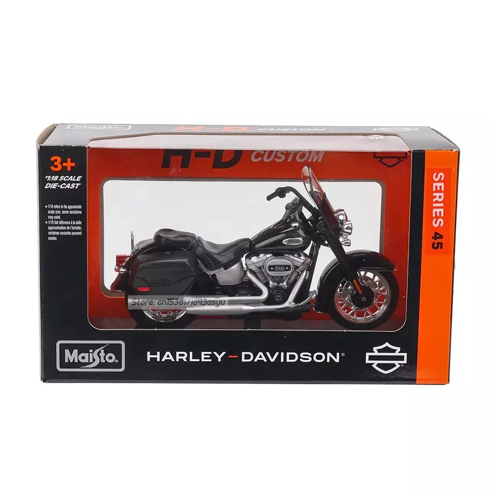Maisto 1:18 Vários estilos 2024 Harley Davidson Heritage Classic Ultra Limited Alloy Modelo de motocicleta Coleção de carros de brinquedo