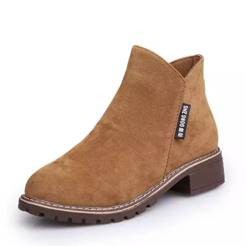 Botas femininas de sola grossa, botas de neve confortáveis, sapatos femininos de plataforma plus size, moda, 2022