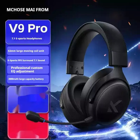 Original mchoose v9 pro personalizado gaming fone de ouvido tri-mode esports fones de ouvido hi-res música ativo redução de ruído fones de ouvido pc