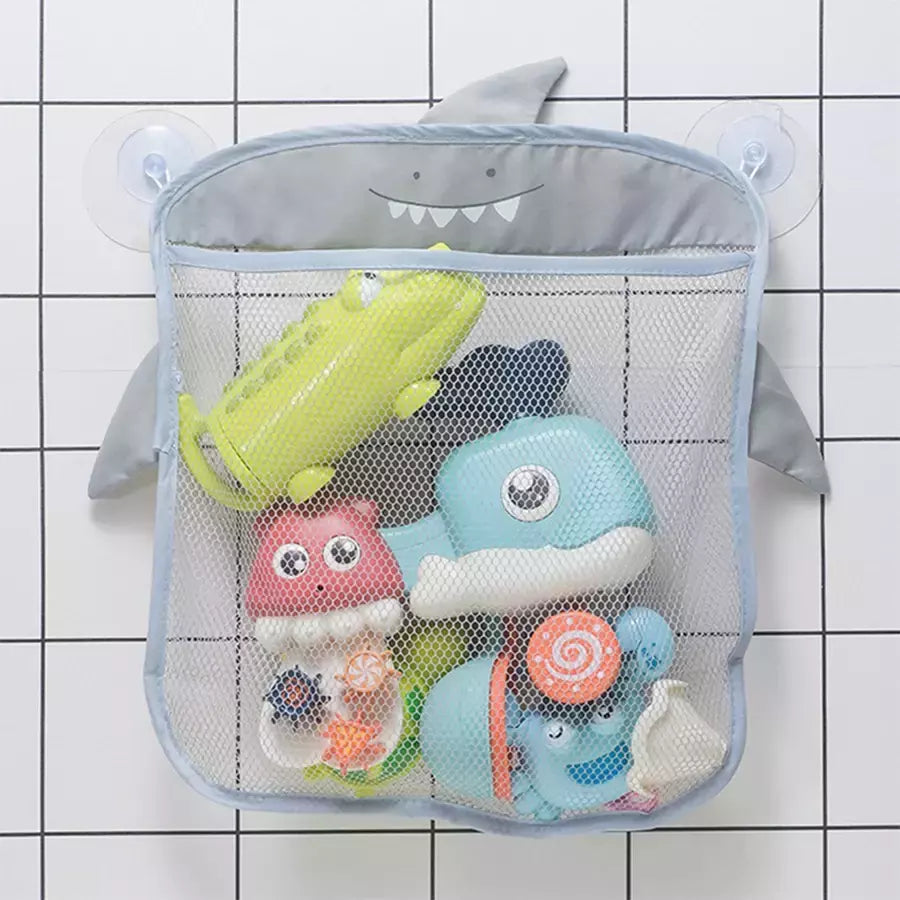 Qwz novo pato dos desenhos animados do bebê saco de malha do banheiro otário design para brinquedos de banho crianças formas animais pano areia brinquedos armazenamento net saco