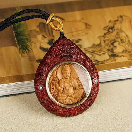 Pingente de mogno natural esculpido à mão, high-end, zodíaco, oito tesouros, vida sagrada, amuleto, colar, carro, pendurado, amitabha, cachorro, porco